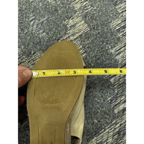 VISCATA Barcelona Canvas High Heel Wedge Sandals EU41/US10?? Open Toe Espadille - Picture 10 of 10